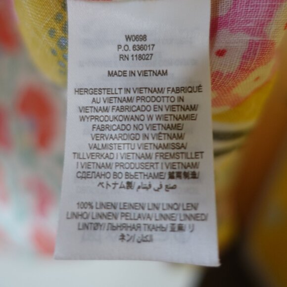 Boden linen floral shirt 4P 4 petite - Picture 12 of 16